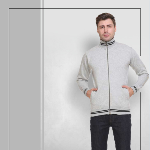 Grey Melange With Black Turtle-Neck